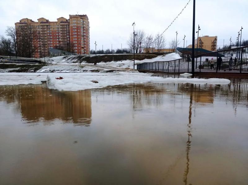 Городской парк в Чехове закрыли для посещения из-за паводка Новости Чехова 