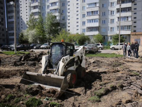 Детскую площадку строят на улице Полиграфистов по заявкам на «Доброделе» Новости Чехова 